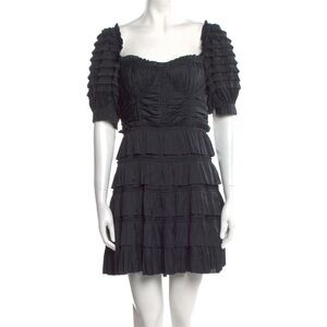Ulla Johnson square neckline puff sleeve mini dress
